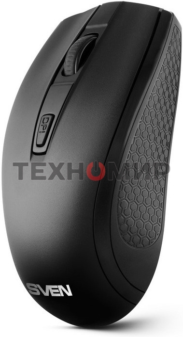 Мышь беспроводная SVEN RX-220W черный, 1600 dpi, радиоканал, USB, кнопки - 4