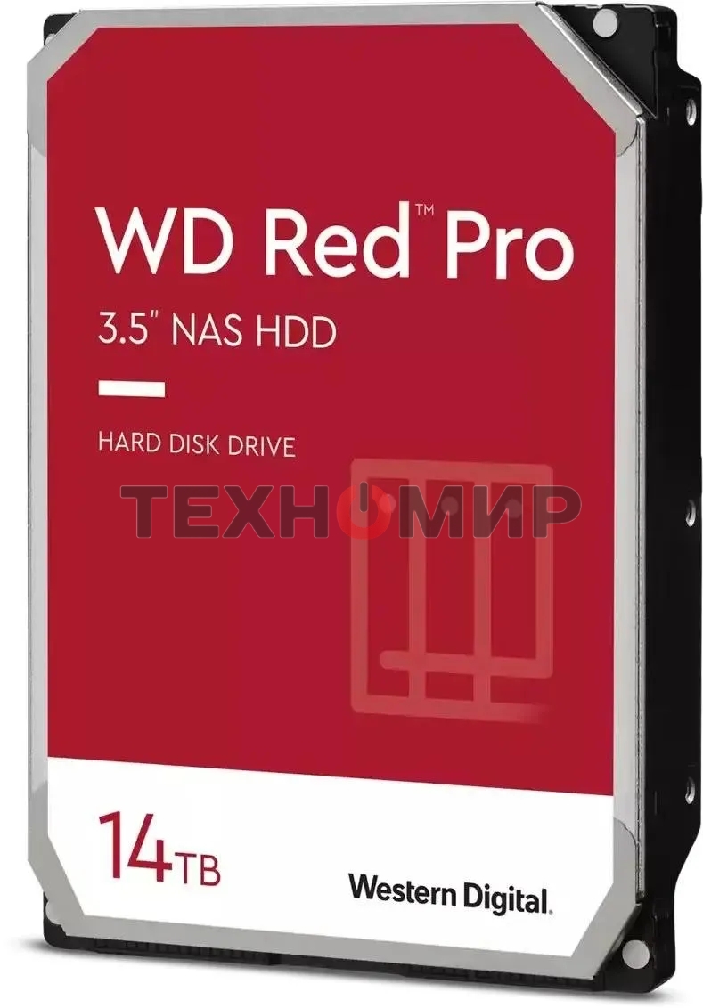 Жесткий диск WD SATA-III 14Tb WD142KFGX NAS Red Pro (7200rpm) 512Mb 3.5