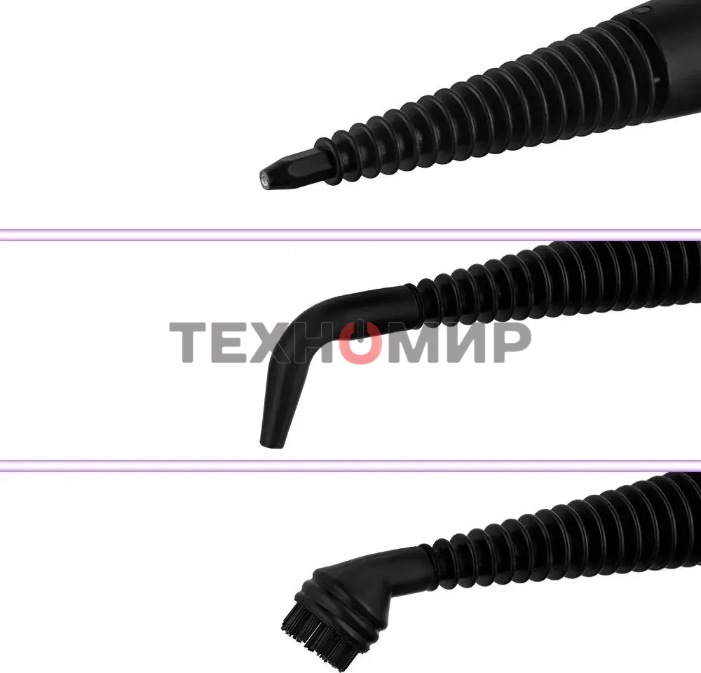 Пароочиститель ручной Kitfort КТ-9138-2 1050Вт черный/зеленый