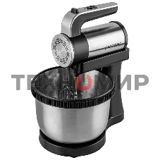 Миксер Endever Sigma-12 c чашей, черный/стальной, 800 Вт, 2 вида насадок, 5 скоростей