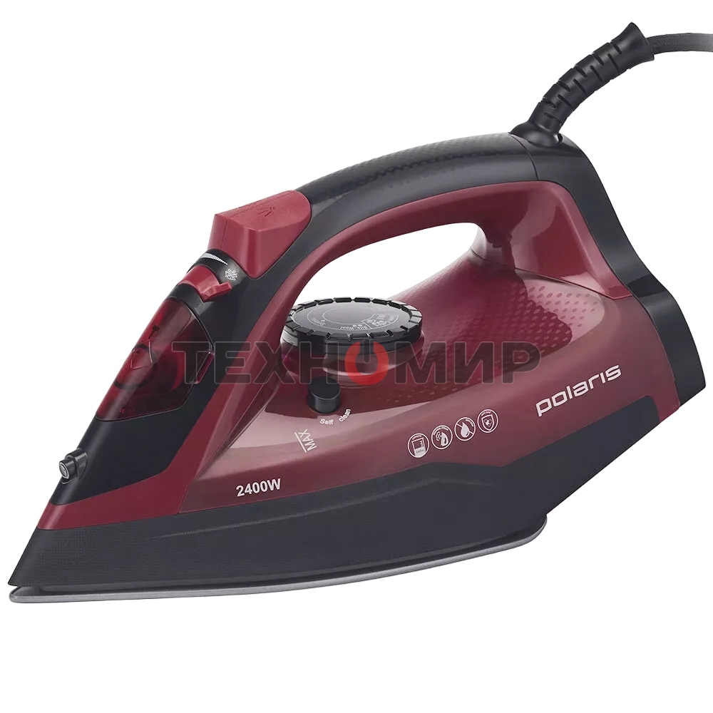 Утюг Polaris PIR 2478K черный/алый