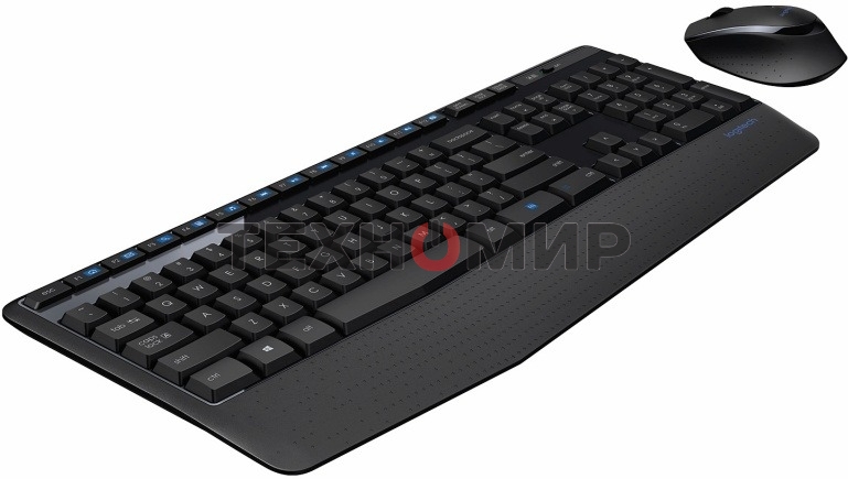 Комплект клавиатура+мышь Logitech MK345 беспроводной, USB, 1000 DPI, чёрный/серый
