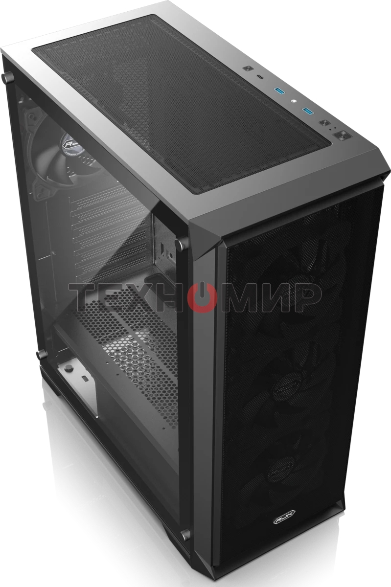 Корпус без блока питания Raijintek ARCADIA 41-MS4, Midi-Tower, TG, 1x120мм + 3x120мм ARGB, 2xUSB-A 3.0 + 1xUSB-C, ATX, mATX, mITX Black
