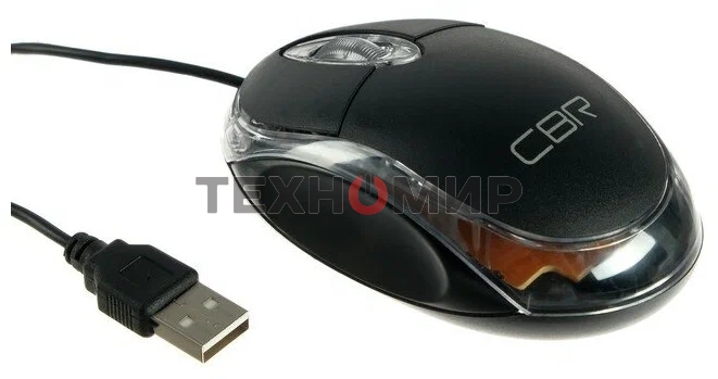 Мышь проводная CBR CM 122 черный, 1000 dpi, USB, кнопки - 3