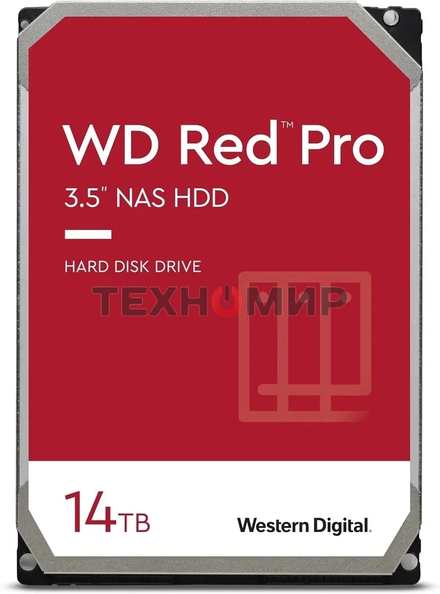 Жесткий диск WD SATA-III 14Tb WD142KFGX NAS Red Pro (7200rpm) 512Mb 3.5