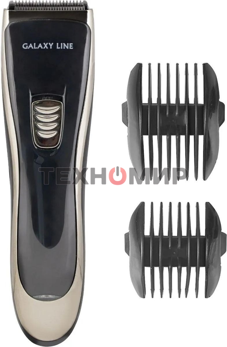 Набор для стрижки Galaxy Line GL 4165, черный, 3 Вт, время непрерывной работы до 1,5 ч, время зарядки около 2 часов, аккум. Li-Ion 3,7 В, емкость аккум. 600 мА*ч, лезвия из нержав. стали, ширина лезвия 40 мм, 2 насадки-расчески (3 и 6 мм, 9 и 12 мм), USB 
