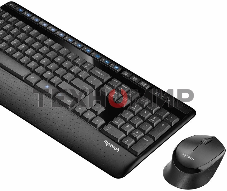 Комплект клавиатура+мышь Logitech MK345 беспроводной, USB, 1000 DPI, чёрный/серый