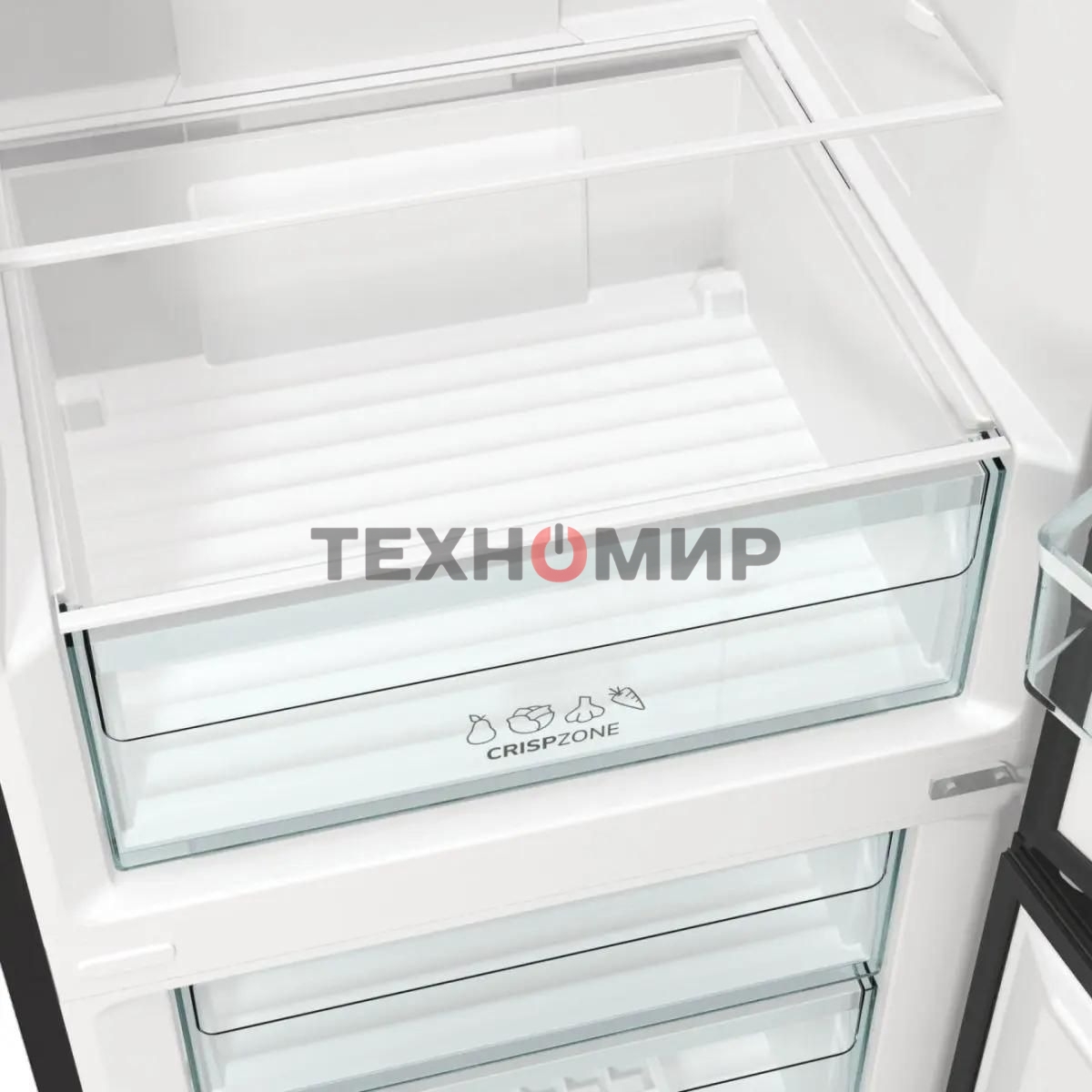 Холодильник Gorenje NRK6202EBXL4 черный матовый двухкамерный 235/96л морозилка снизу, No Frost