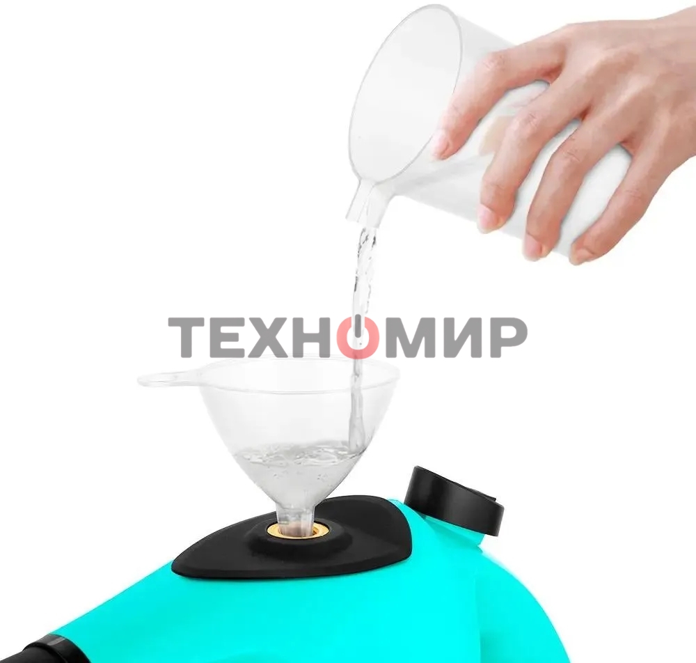 Пароочиститель ручной Kitfort КТ-9138-2 1050Вт черный/зеленый