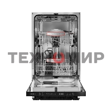 Встраиваемая посудомоечная машина Kuppersberg GHS 4520, High-Tech, 45 см, 10 комплектов, 6 программ, 3 корзины, конденсационная сушка, полная защита от протечек, индикатор отсутствия соли и ополаскивателя, отображение времени мытья, сенсорное управление, 