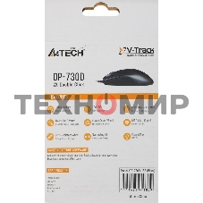 Мышь проводная A4Tech OP-730D черный, 1200 dpi, USB, кнопки - 4