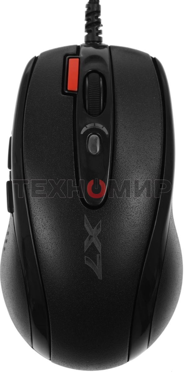 Мышь проводная + коврик A4Tech X-7120 черный, 2000 dpi, USB, кнопки - 7