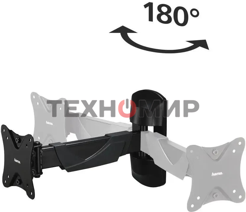 Кронштейн для телевизора Hama FULLMOTION черный, 10