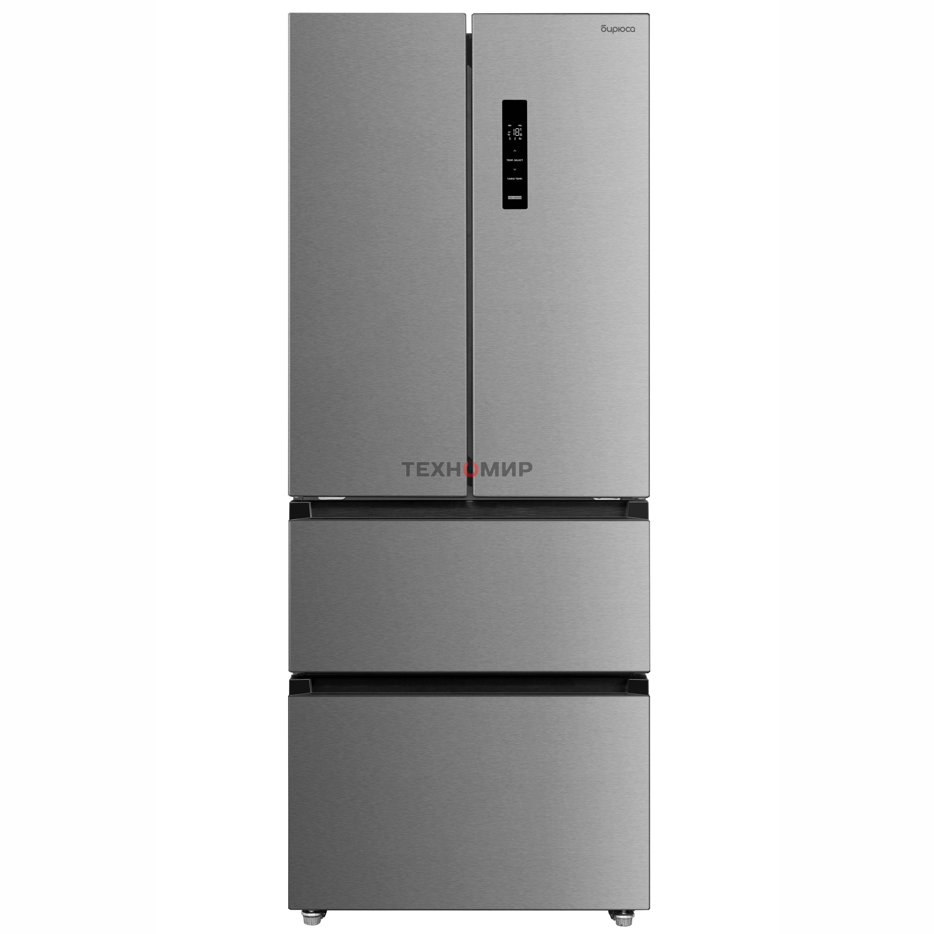 Холодильник Бирюса FD 431 I нержавеющая сталь трехкамерный 244/147 л морозилка снизу