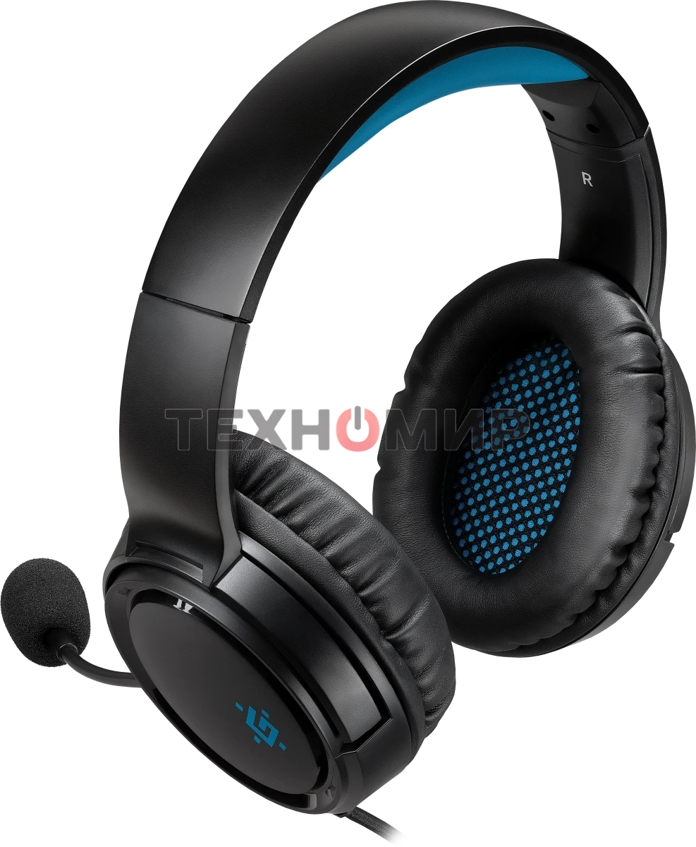 Гарнитура проводная игровая Defender Abyss черный, провод 2 м