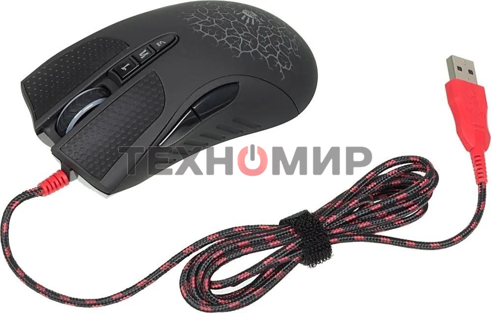 Мышь проводная A4Tech Bloody AL90 Blazing черный, 12000 dpi, USB, кнопки - 8