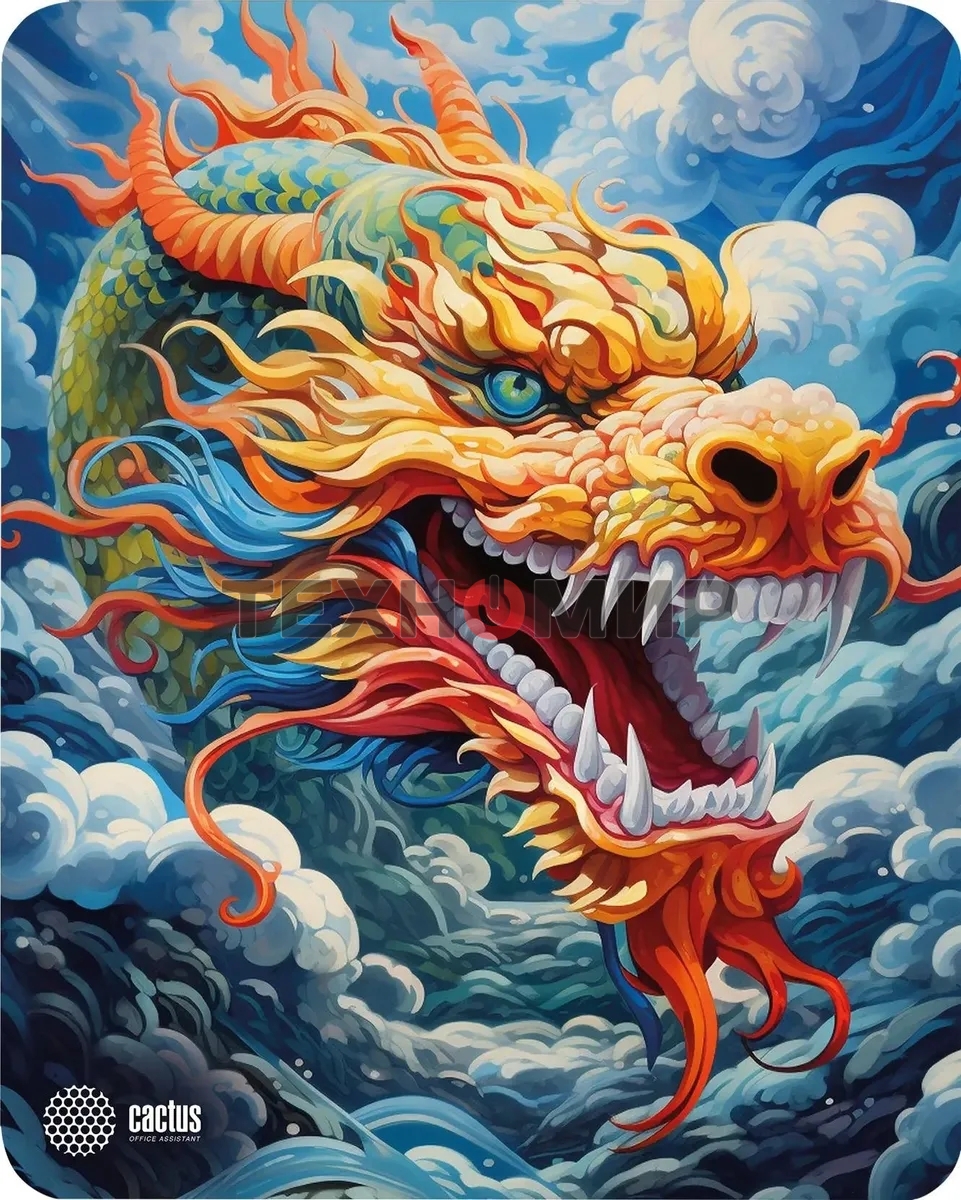 Коврик для мыши Cactus Colorful Dragon CS-MP-D07M 300x250x3мм