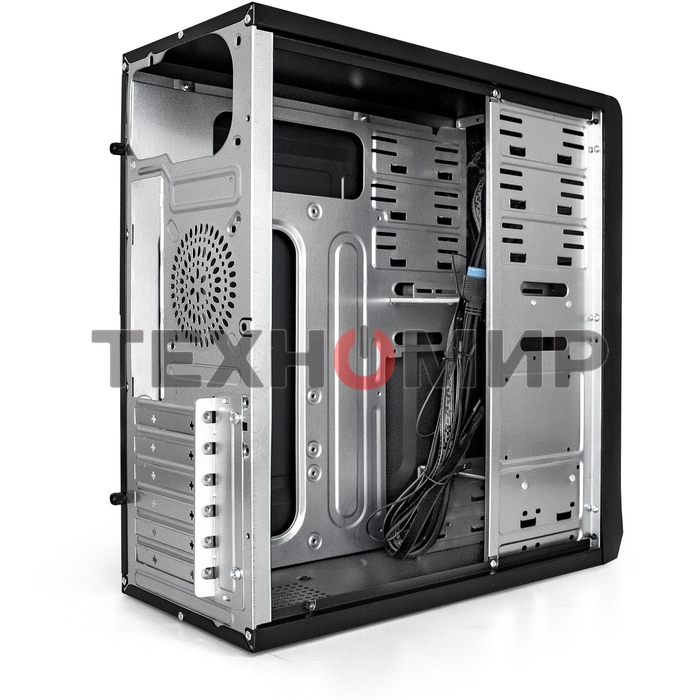 Компьютерный корпус Miditower ExeGate CP-603UB-UNS450 (ATX, БП UNS450 с вент. 12см, 2хUSB, аудио, черный)