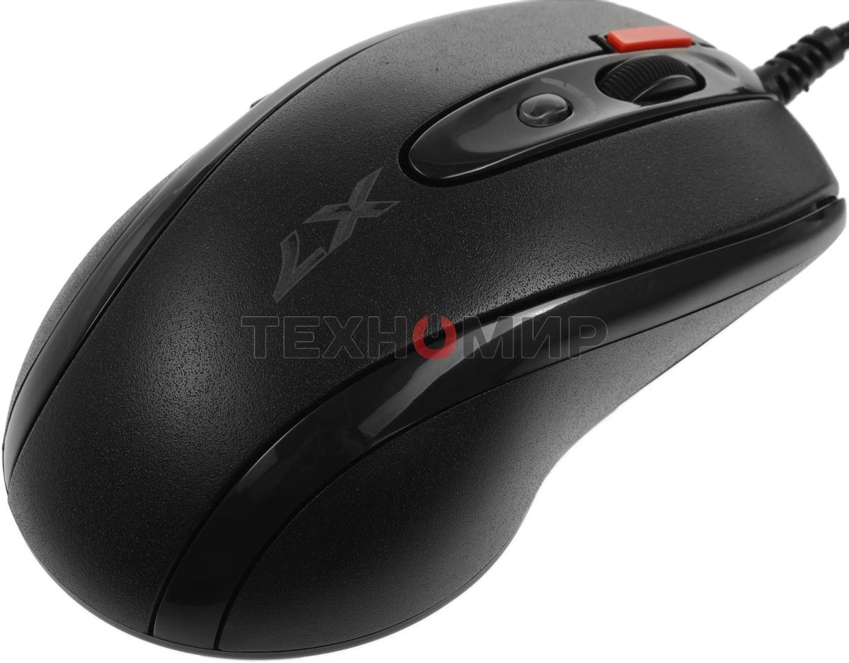 Мышь проводная + коврик A4Tech X-7120 черный, 2000 dpi, USB, кнопки - 7