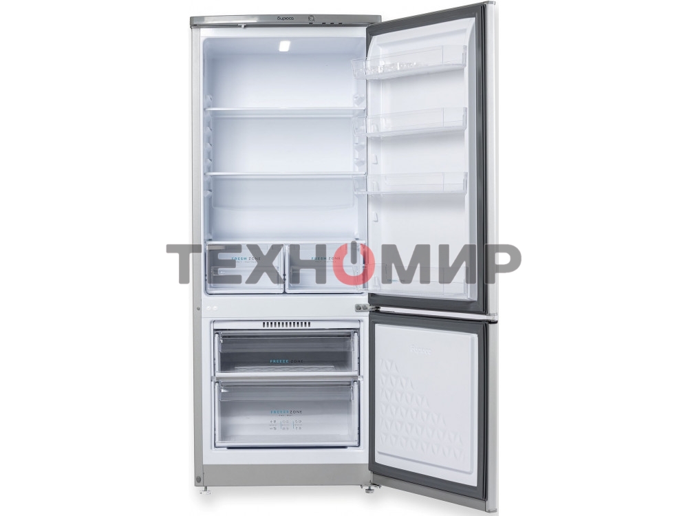 Холодильник Бирюса M551 металлик двухкамерный 180/60л морозилка снизу, автоматическое оттаивание