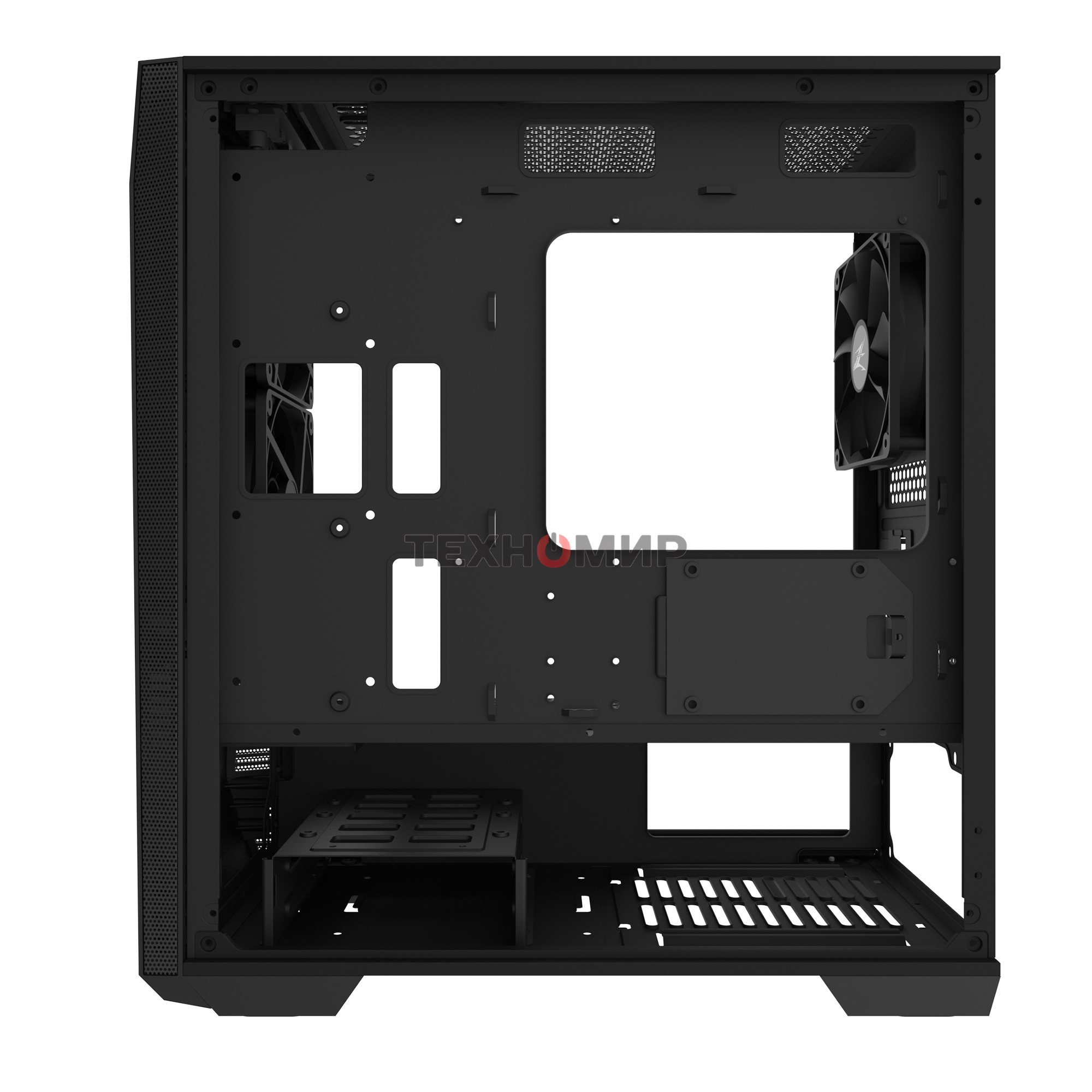 Компьютерный корпус ZALMAN Z1 ICEBERG, MicroATX, черный, WINDOW, 2xCOMBO (3.5