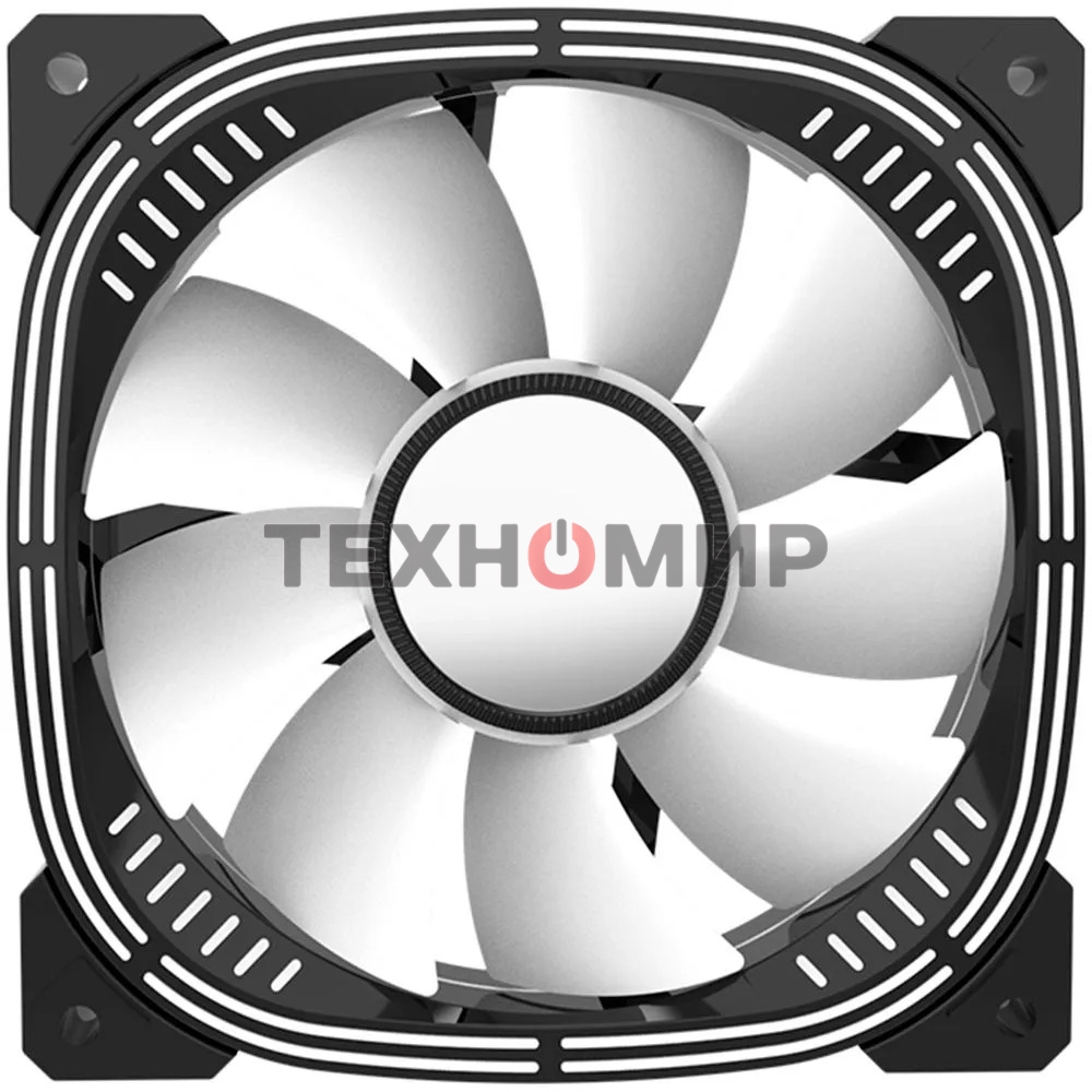 Вентилятор для корпуса Alseye Luna-120-B-R черный, 120 мм, 1800 об/мин, 30 дБ, 4 pin