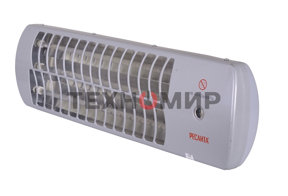 Обогреватель инфракрасный Ресанта ИКО-1500Л, серый, кварцевый, 1500 Вт, 25 м2, термостат