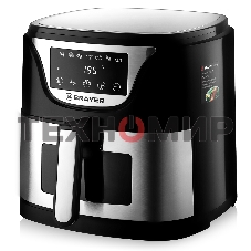 Аэрогриль BRAYER BR2037 черный/серебристый, 1500 Вт, 5 л, упр. - сенсор, программ - 7