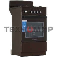 Плита газовая De Luxe 5040.48Г (Щ) 014 коричневый, конфорок 4 шт, духовка 46 л, 50 см x 85 см x 50 см