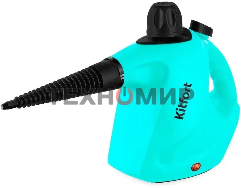 Пароочиститель ручной Kitfort КТ-9138-2 1050Вт черный/зеленый