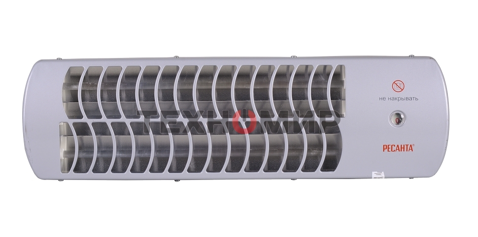 Обогреватель инфракрасный Ресанта ИКО-1500Л, серый, кварцевый, 1500 Вт, 25 м2, термостат