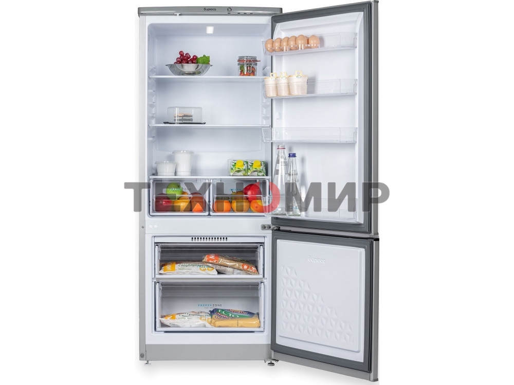 Холодильник Бирюса M551 металлик двухкамерный 180/60л морозилка снизу, автоматическое оттаивание