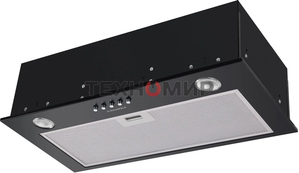 Вытяжка встраиваемая Maunfeld Crosby Singl 60 черный, 60 см, 850 куб. м/ч, 48 дБ