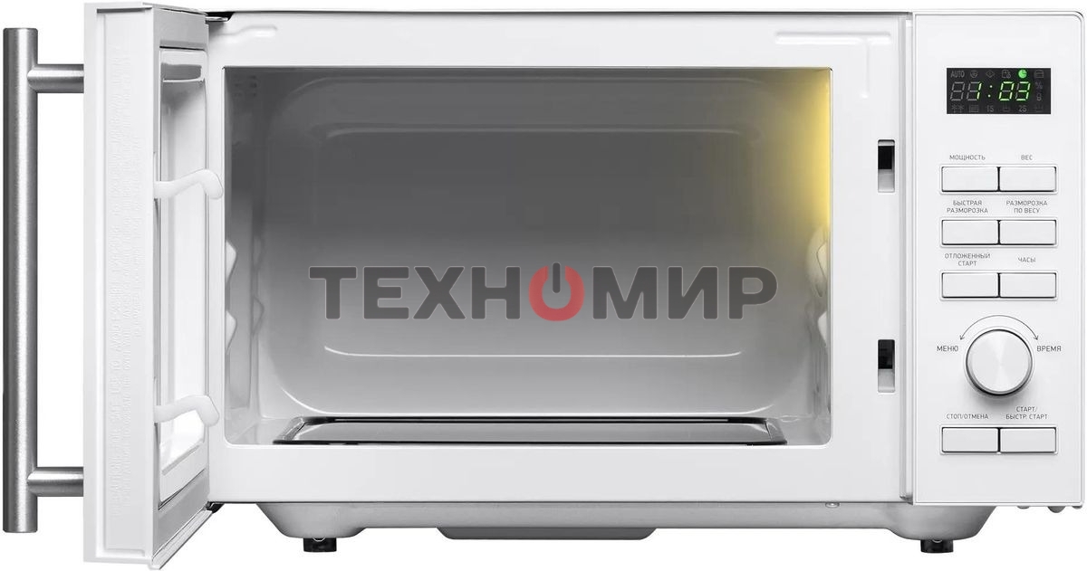 Микроволновая печь BBK 23MWS-951T/W белый, 23 л, 900 Вт, переключатели - кнопки, поворотный механизм