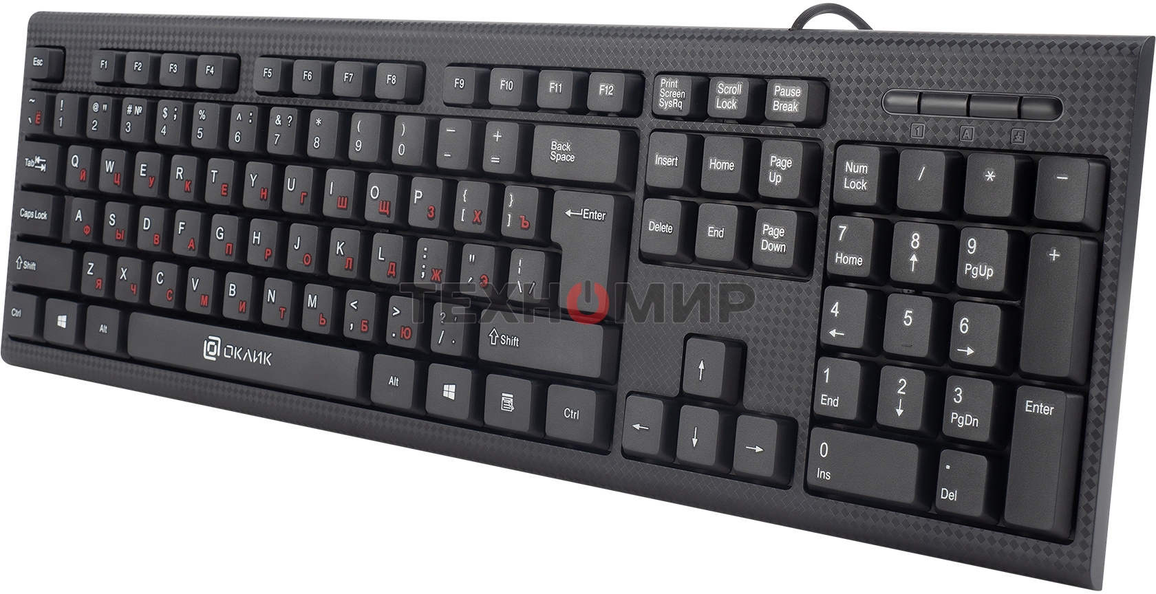 Комплект клавиатура + мышь Oklick 630M клав:черный мышь:черный USB