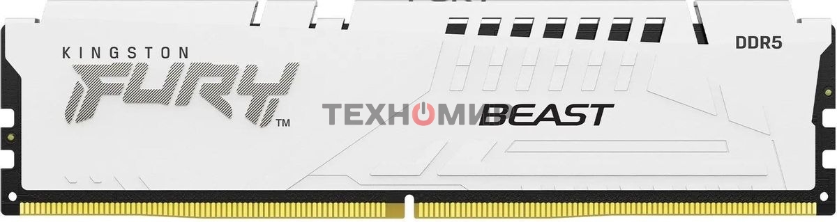 Оперативная память Kingston Fury Beast EXPO, DDR5, 32Gb (1x32 GB), 6000 MHz, CL30, радиатор, белый
