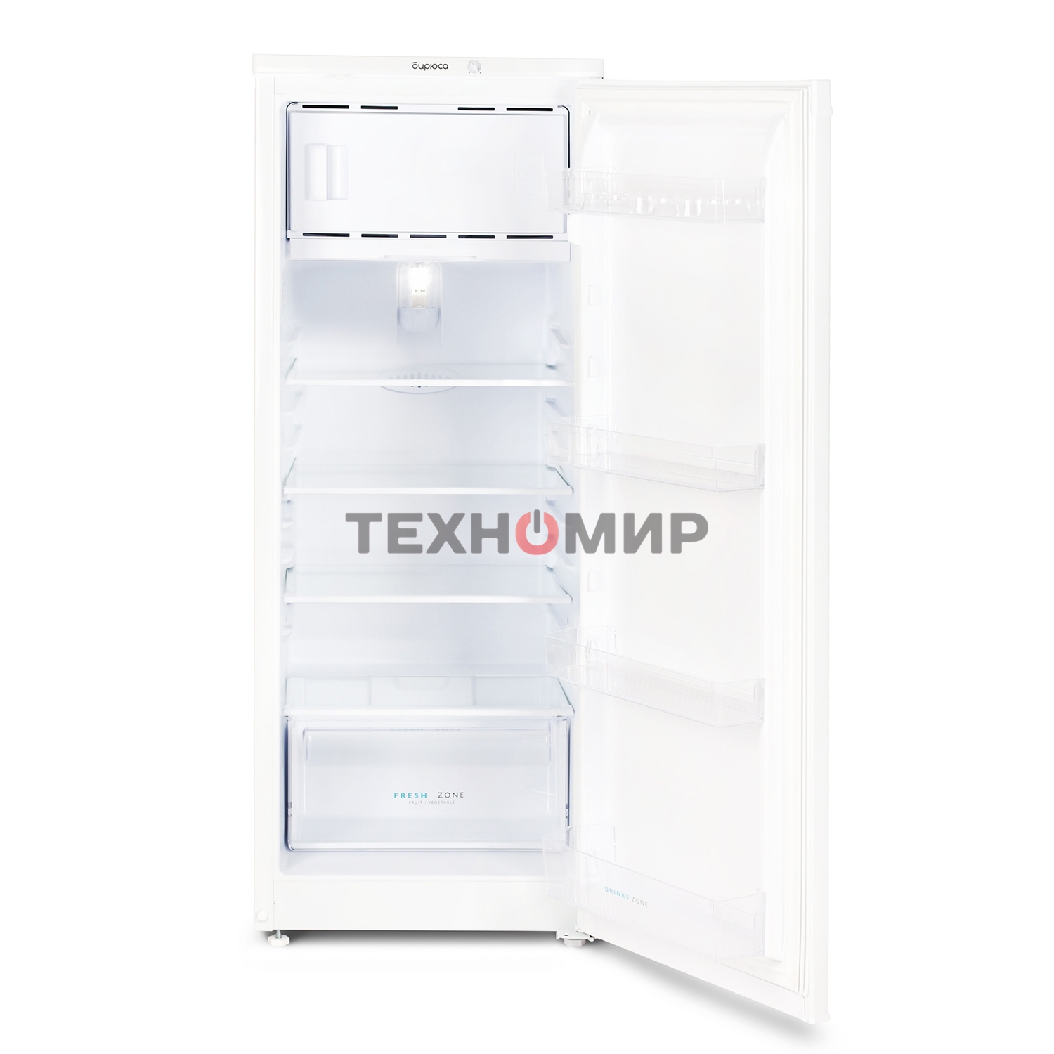 Холодильник Бирюса 410 белый однокамерный 153/27л морозилка сверху