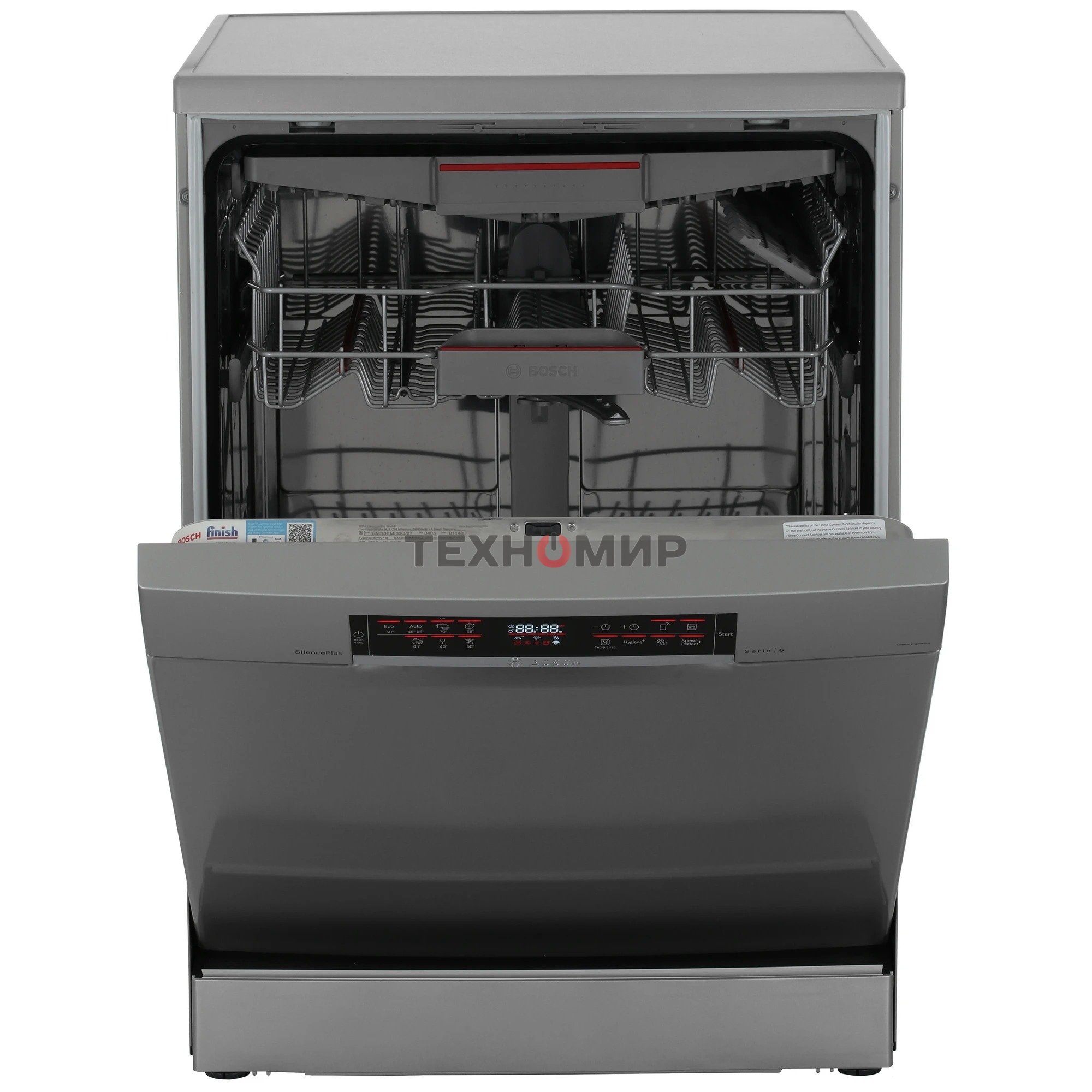 Посудомоечная машина Bosch SMS6EMI65Q, нержавеющая сталь, 60 см, 13 компл., 46 дБ, класс A