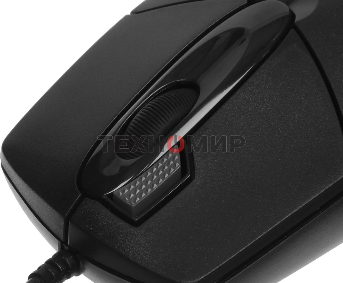 Мышь проводная A4Tech OP-730D черный, 1200 dpi, USB, кнопки - 4
