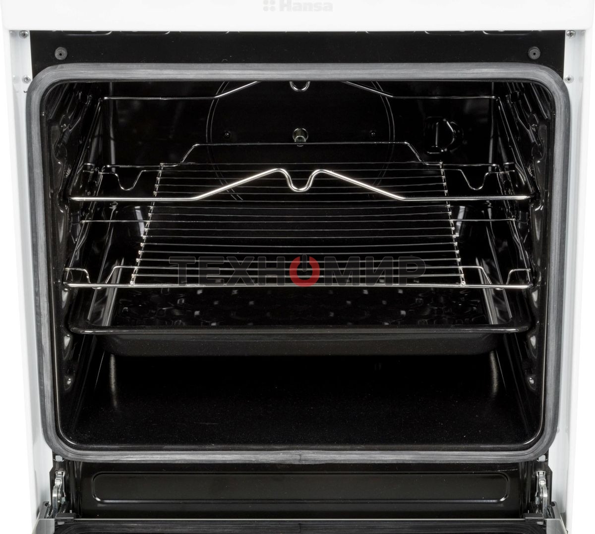 Плита электрическая Hansa FCEW54120 белый, конфорок 4 шт, духовка 62 л, 50 см x 85 см x 60 см