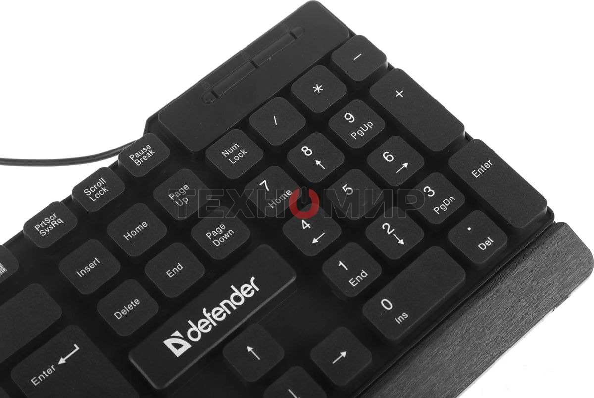 Комплект клавиатура+мышь Defender York C-777 проводной, USB, 1000 DPI, чёрный