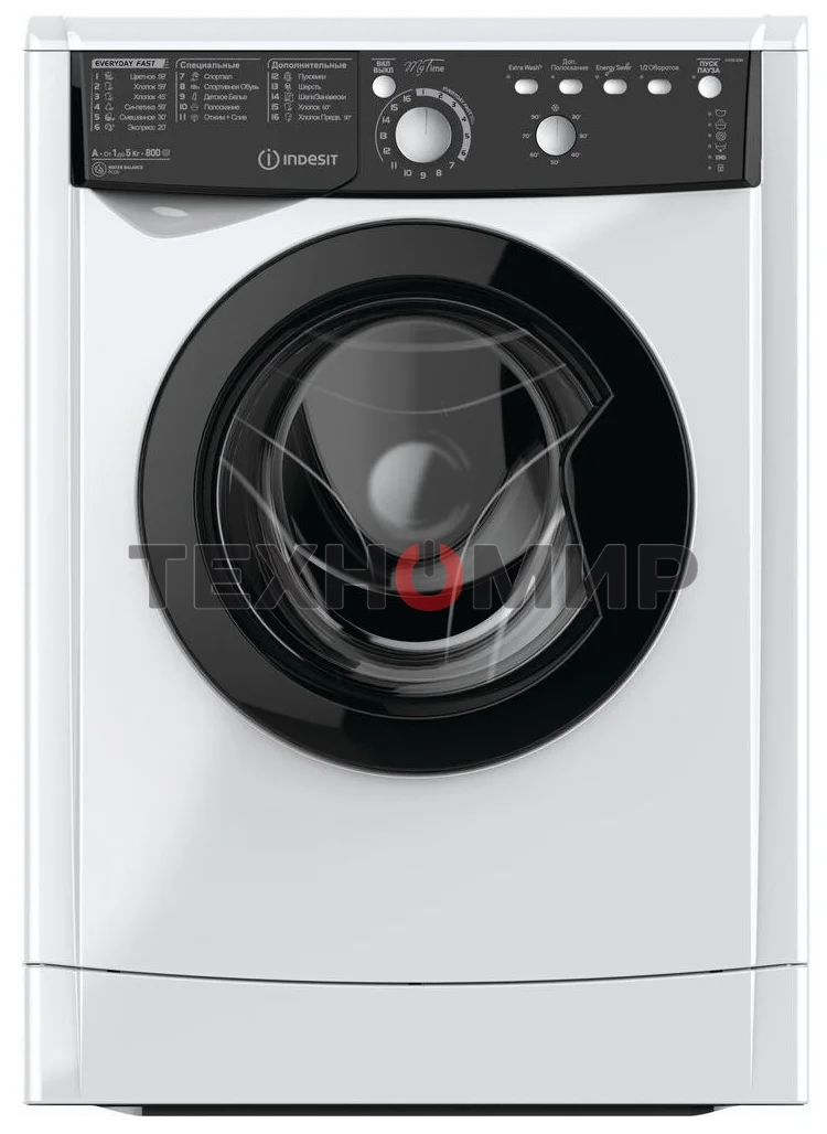 Стиральная машина Indesit EWSB 5085 BK CIS белый, загрузка фронтальная 5 кг, 800 об/мин., класс: А