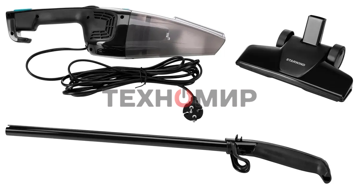 Вертикальный пылесос Starwind SCH1550 черный 800Вт уборка сухая контейнер