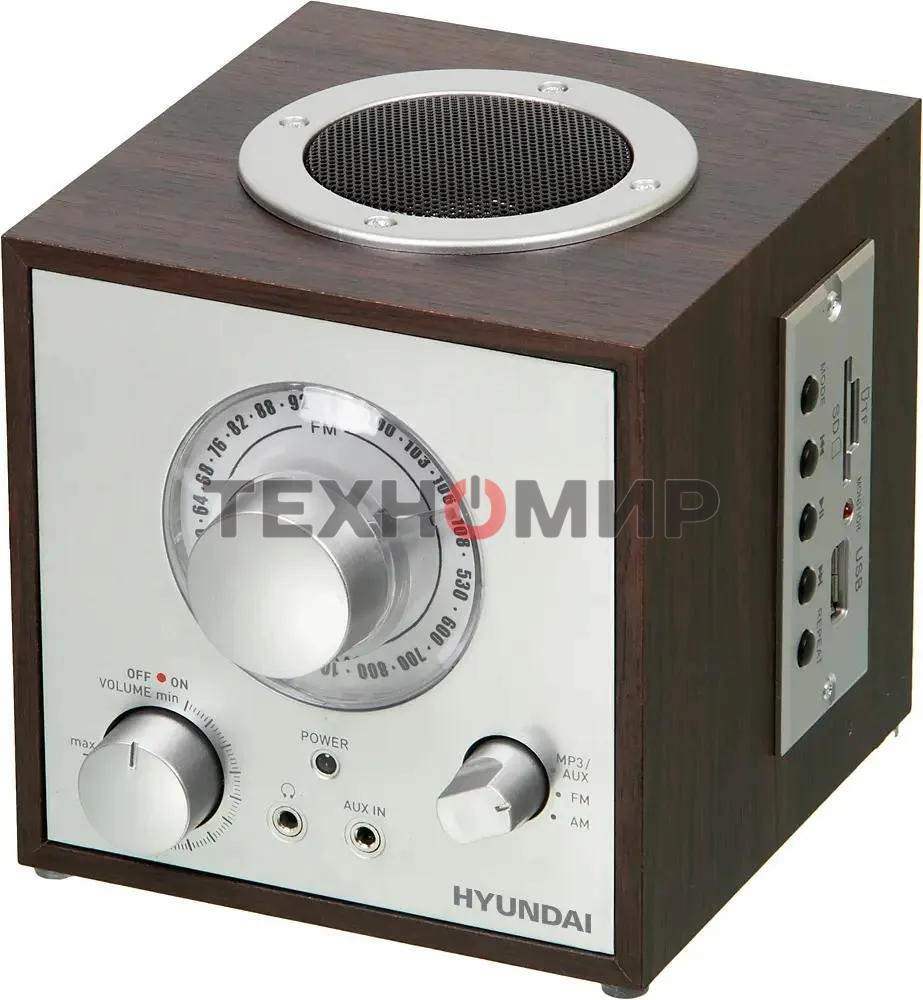 Радиоприемник настольный Hyundai H-SRS200 вишня USB SD/MMC