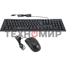 Комплект клавиатура + мышь Oklick 630M клав:черный мышь:черный USB