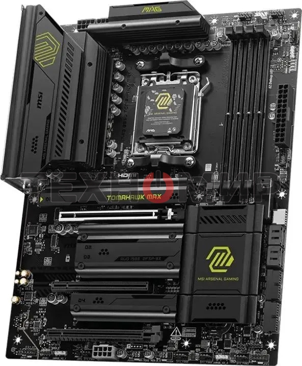 Материнская плата MSI MAG B850 TOMAHAWK MAX WIFI, AM5, AMD B850, 4xDDR5, 4xSATA, 4xM.2, 3xPCI-E x16, 1xHDMI, 1x5Gb LAN, 2xUSB-A 5Gbps, 4xUSB-A 2.0, 3xUSB-C 10Gbps, 7.1, Wi-Fi 7, Bluetooth 5.4, ATX