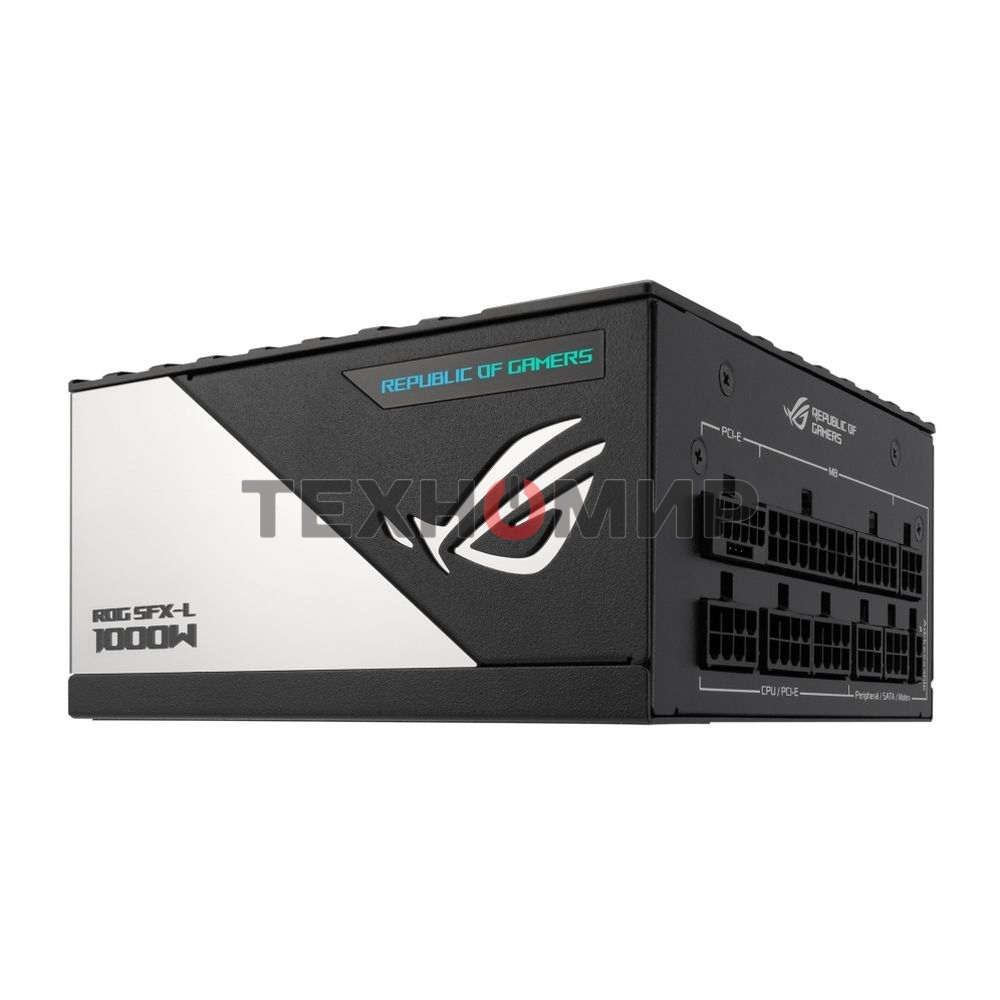 Блок питания ASUS ROG-LOKI-1000P-SFX-L GAMING (90YE00N1-B0NA00), 1000Вт, 80 PLUS Platinum, 135мм, модульный, серый и черный