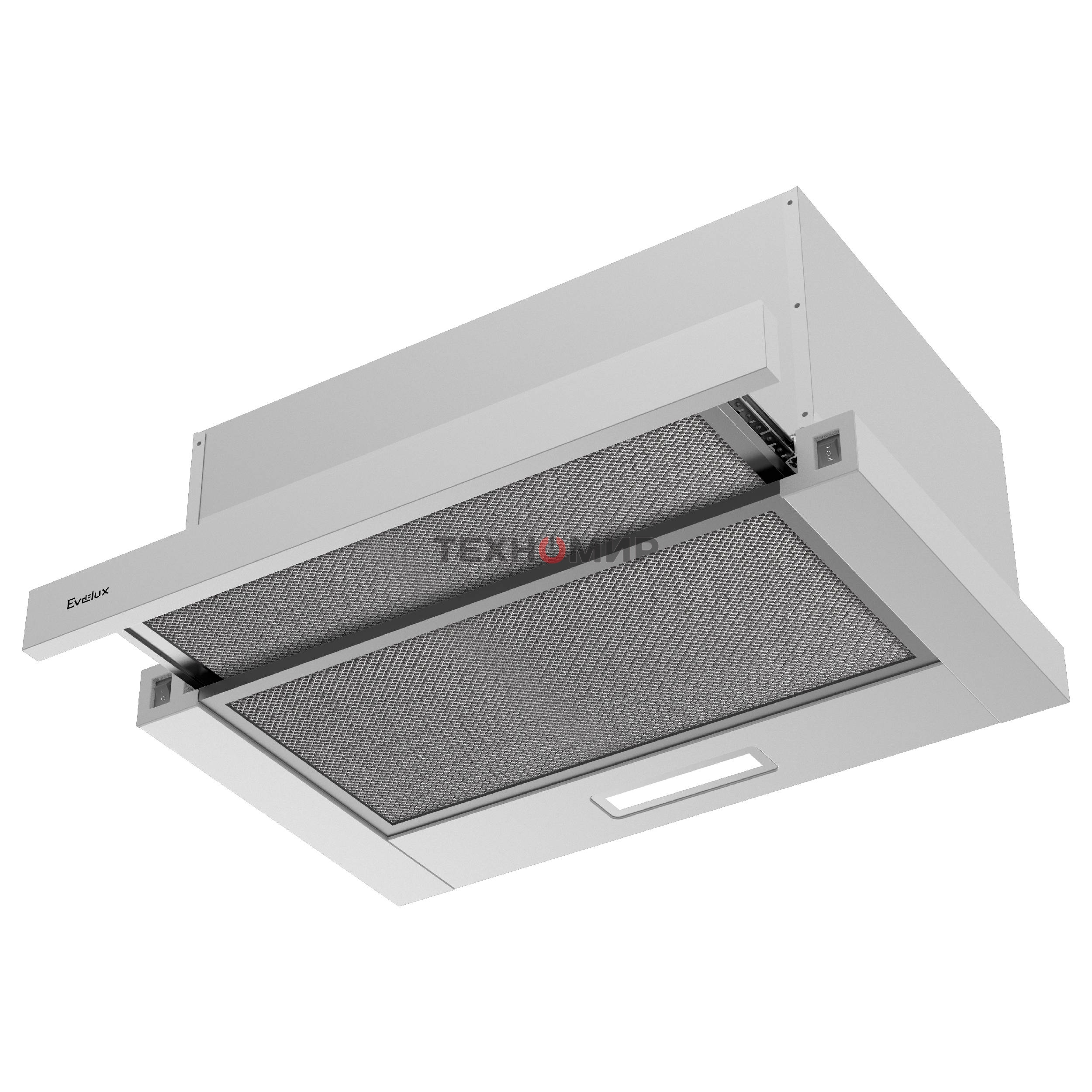 Вытяжка встраиваемая Evelux TEL 50 W белый, 50 см, 710 куб. м/ч, 47 дБ