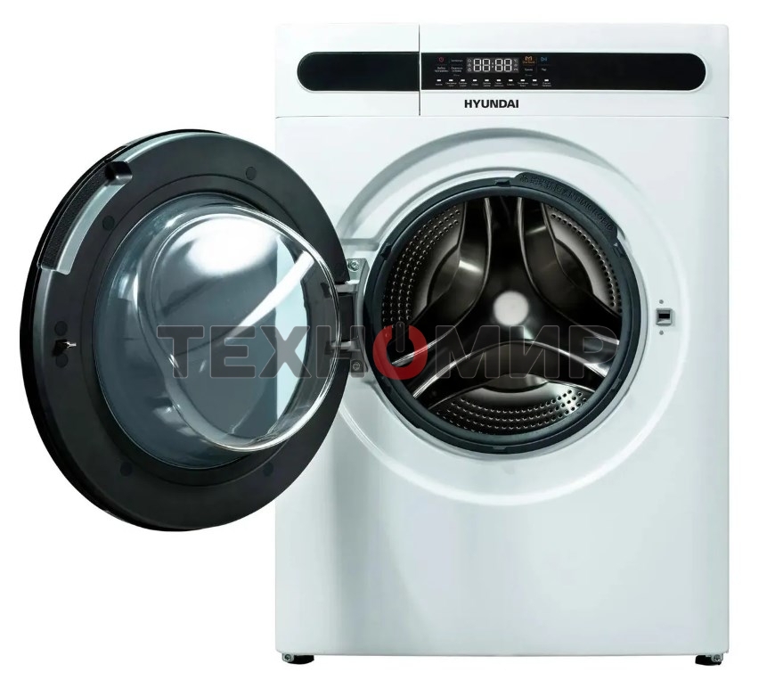 Стирально-сушильная машина Hyundai WMD8413 белый, загр. фронтальная макс.: 8 кг 1400 об/мин класс: А++