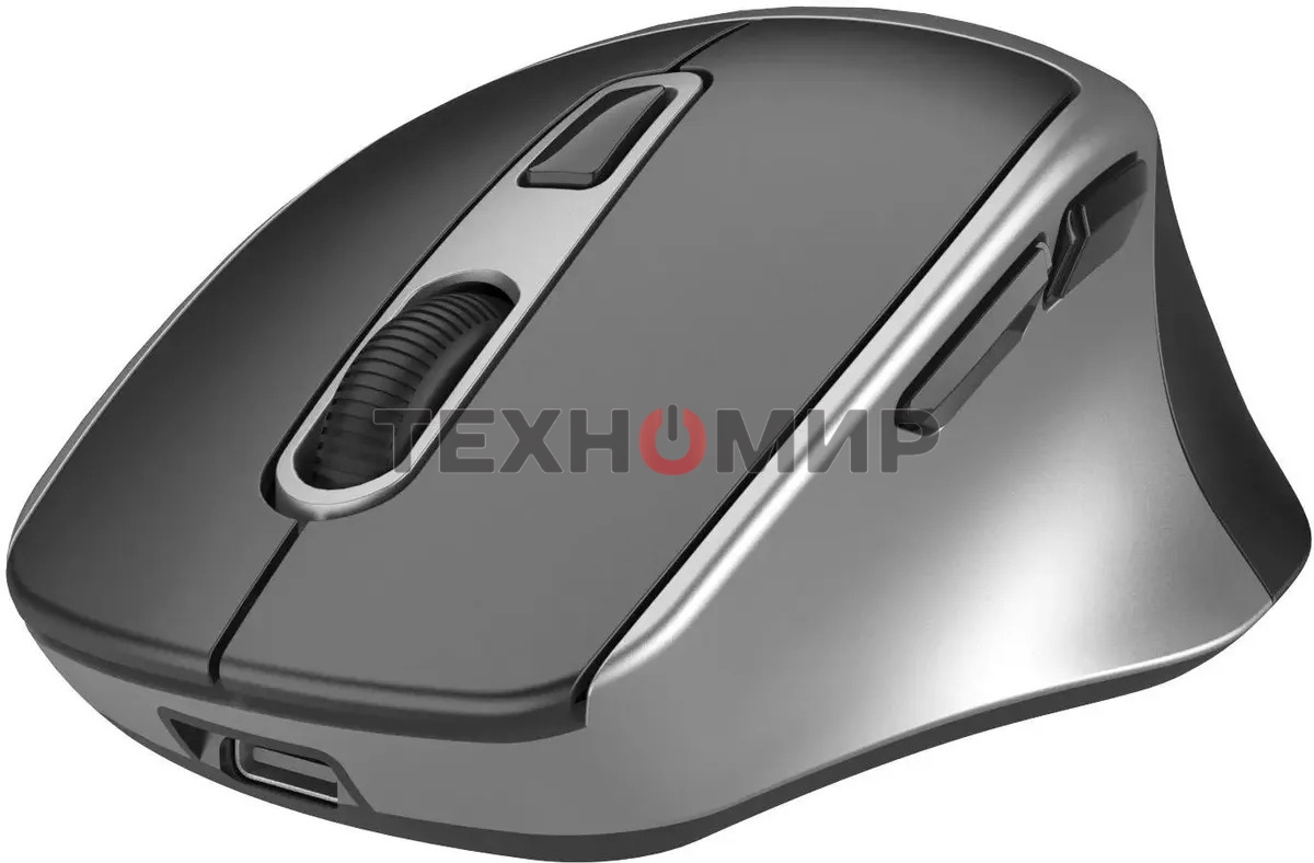 Мышь беспроводная Oklick 516MW черный/серебристый, 1600 dpi, радиоканал, Bluetooth, USB, кнопки - 6